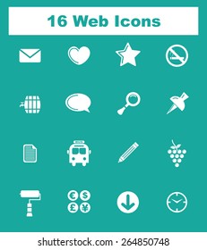 Very Useful Flat Web Icons on UI Colors. Eps-10.