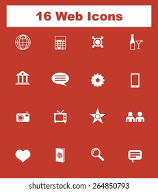 Very Useful Flat Web Icons on UI Colors. Eps-10.