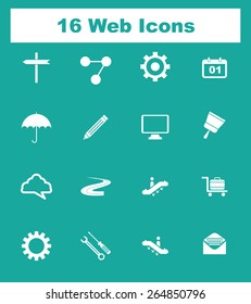 Very Useful Flat Web Icons on UI Colors. Eps-10.