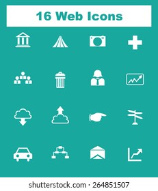 Very Useful Flat Web Icons on UI Colors. Eps-10.