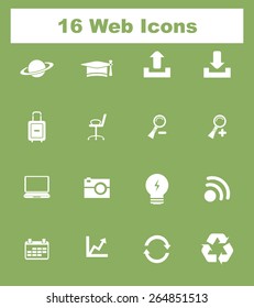 Very Useful Flat Web Icons on UI Colors. Eps-10.