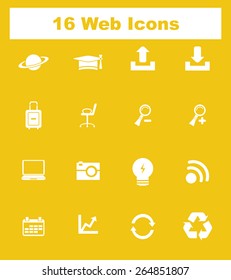 Very Useful Flat Web Icons on UI Colors. Eps-10.