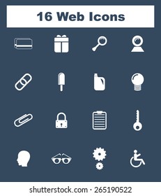 Very Useful Flat Web Icons on UI Colors. Eps-10.