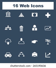 Very Useful Flat Web Icons on UI Colors. Eps-10.