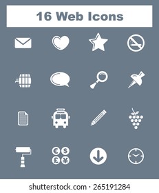 Very Useful Flat Web Icons on UI Colors. Eps-10.
