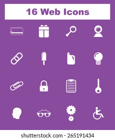 Very Useful Flat Web Icons on UI Colors. Eps-10.