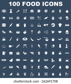 Very Useful Food Icon Set On Flat UI Color Background. Eps-10.