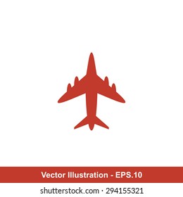 Very Useful Icon Of Airplane Eps-10.