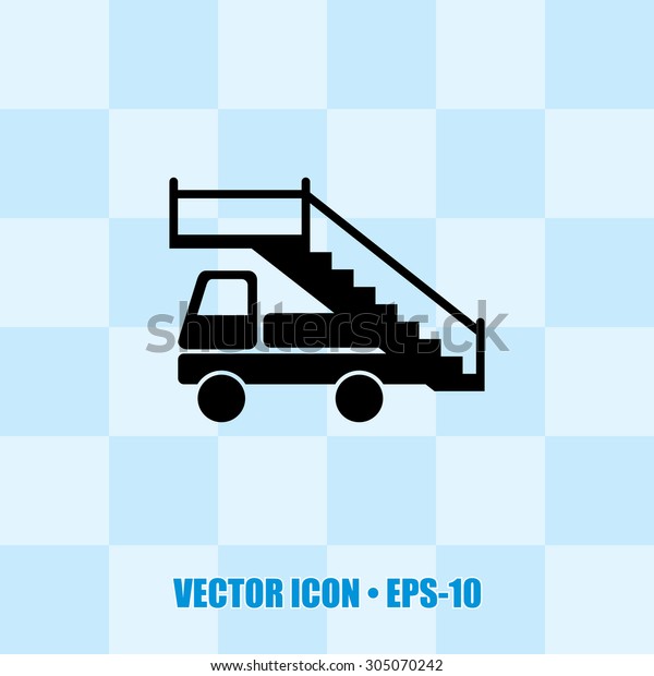 Very Useful\
Icon Of Airport stairs truck .\
Eps-10.