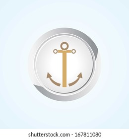 Very Useful Icon of Anchor On Button. Eps-10.