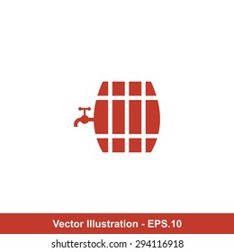 Very Useful Icon Of Beer Barrel. Eps-10.