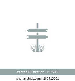 Very Useful Icon Of Blank Road Sign. Eps-10.