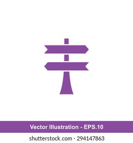 Very Useful Icon Of Blank Road Sign. Eps-10.
