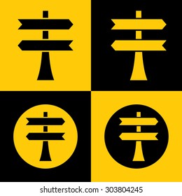 Very Useful Icon Of Blank Road Sign. Eps-10.