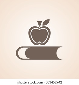 Very Useful Icon of Book & Apple for Web & Mobile. Eps-10.