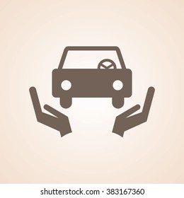 Very Useful Icon of Car Care or Insurance for Web & Mobile. Eps-10.