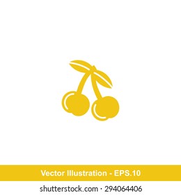 Very Useful Icon Of Cherries. Eps-10.