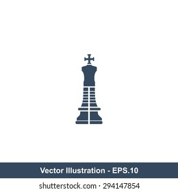 Very Useful Icon Of Chess King. Eps-10.