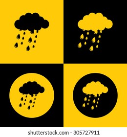 Very Useful Icon Of Clouds Rain. Eps-10.