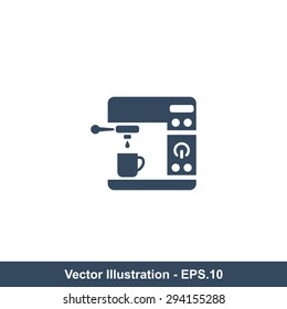 Very Useful Icon Of Coffee Machine. Eps-10.