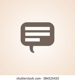 Very Useful Icon of Comments or Speech bubble for Web & Mobile. Eps-10.