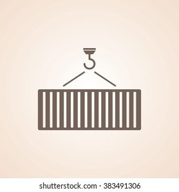 Very Useful Icon of Crane hook & Container for Web & Mobile. Eps-10.