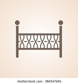 Very Useful Icon of Crib for Web & Mobile. Eps-10.