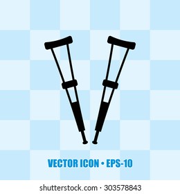 Very Useful Icon Of Crutches. Eps-10.