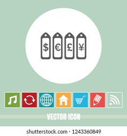 Very Useful Icon Of Currency Tag With Bonus Icon. Very Useful For Software, Mobile App & Web.