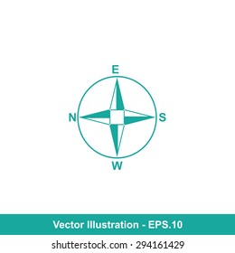 Very Useful Icon Of Direction Compass. Eps-10.