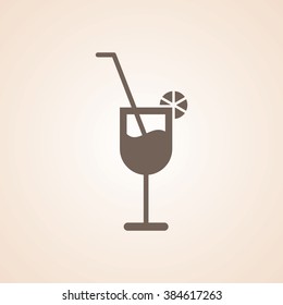 Very Useful Icon of Drink Glass for Web & Mobile. Eps-10.