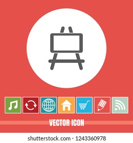 Very Useful Icon Of Easel Stand With Bonus Icon. Very Useful For Software, Mobile App & Web.