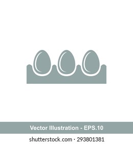 Very Useful Icon Of Egg Tray. Eps-10.