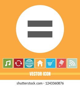 Very Useful Icon Of Equal With Bonus Icon. Very Useful For Software, Mobile App & Web.