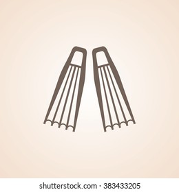 Very Useful Icon of Flippers for Web & Mobile. Eps-10.