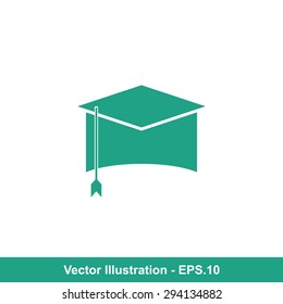 Very Useful Icon Of Graduation Cap. Eps-10.