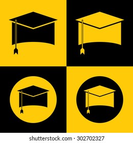 Very Useful Icon Of Graduation Cap. Eps-10.