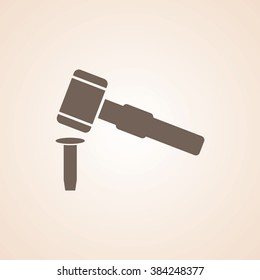 Very Useful Icon of Hammer & Chisel for Web & Mobile. Eps-10.