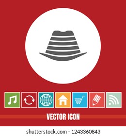 Very Useful Icon Of Hunter Hat With Bonus Icon. Very Useful For Software, Mobile App & Web.