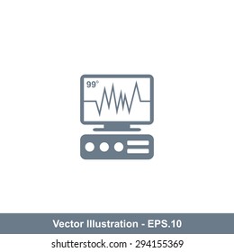 Very Useful Icon Of ICU Monitor. Eps-10.