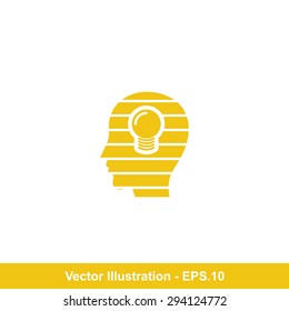 Very Useful Icon Of Idea Head. Eps-10.