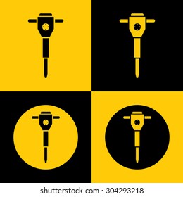 Very Useful Icon Of Jack Hammer. Eps-10.