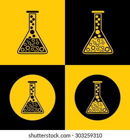 Very Useful Icon Of Laboratory Glass. Eps-10.
