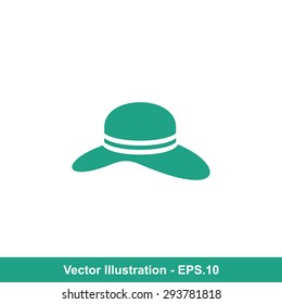 Very Useful Icon Of ladies hat. Eps-10.