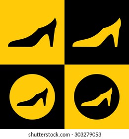 Very Useful Icon Of Ladies Shoes. Eps-10.