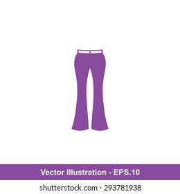 Very Useful Icon Of Ladies Trouser. Eps-10.