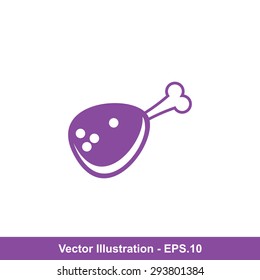 Very Useful Icon Of Meat. Eps-10.