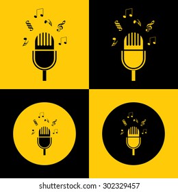 Very Useful Icon Of Microphone For Web & Mobile. Eps-10.