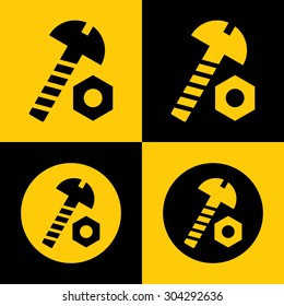 Very Useful Icon Of Nut Bolt. Eps-10.