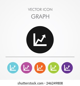 Very Useful Icon of On Multicolored Flat Round Buttons.
